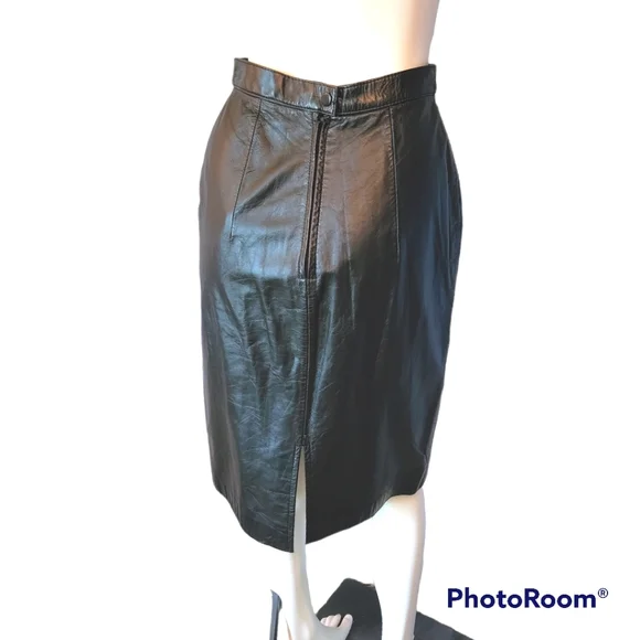 Vintage Wilson's Leather Pencil Skirt - Picture 3 of 6